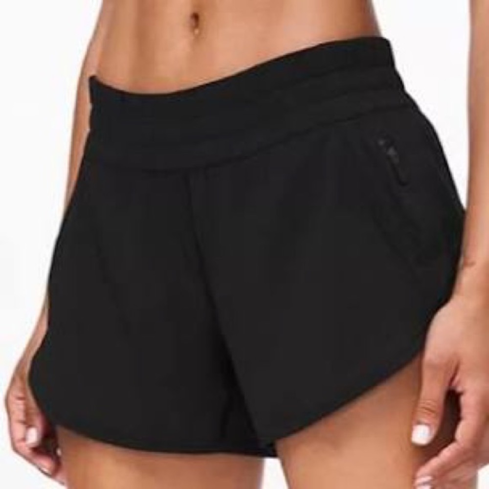 Black Lululemon tracker shorts